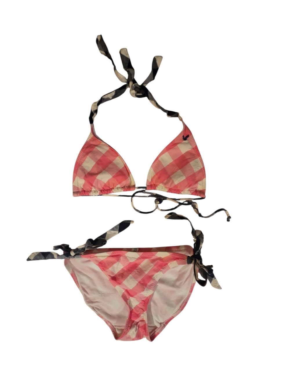 Y2K American Eagle Outfitters Pink & White Gingham Bikini